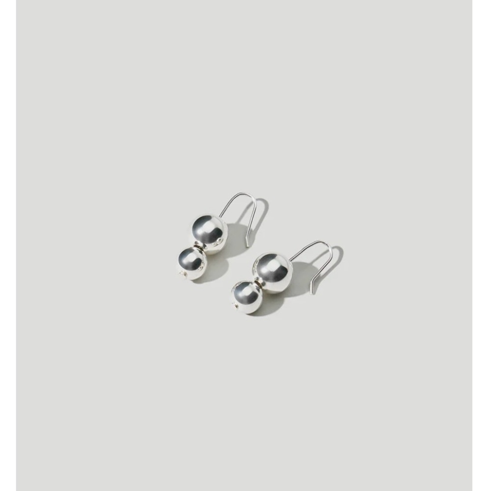 Maslo Double Orb Sterling Silver Earrings (NWOT)